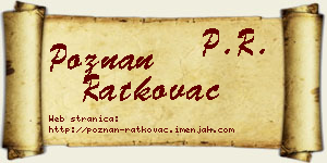 Poznan Ratkovac vizit kartica